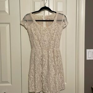 Beautiful lace cream dress
